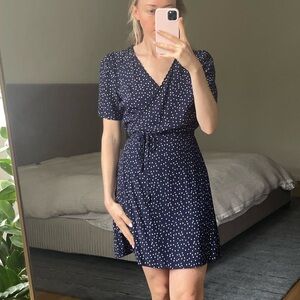 & Other Stories Printed Wrap Scallop Dress Small Medium Size 6